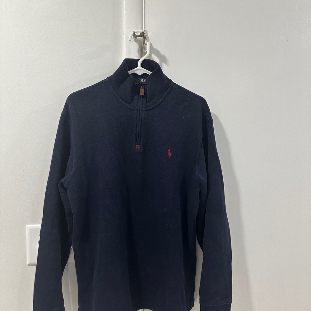 Ralph Lauren Dark Blue Quarter-Zip Sweater